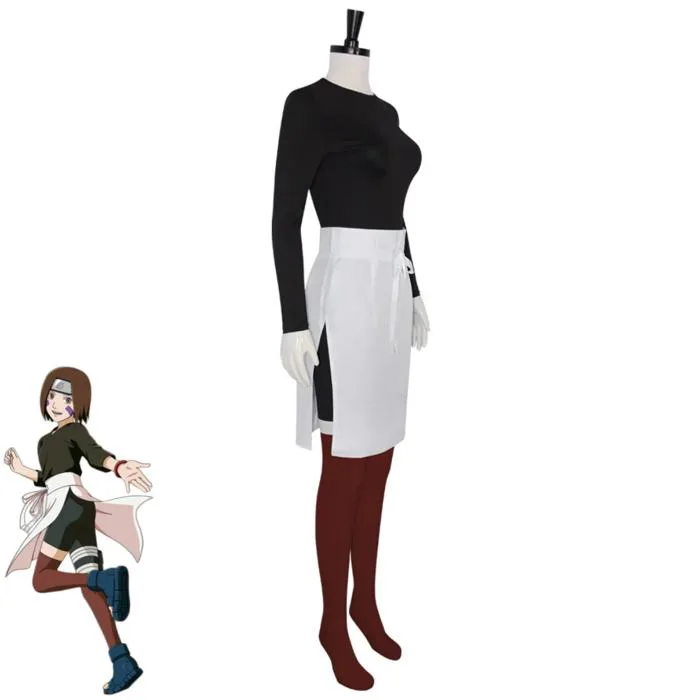 Naruto: Rin Nohara | Black Ninja Long Sleeves Skirt Apron Cosplay Costume Wig | eBay