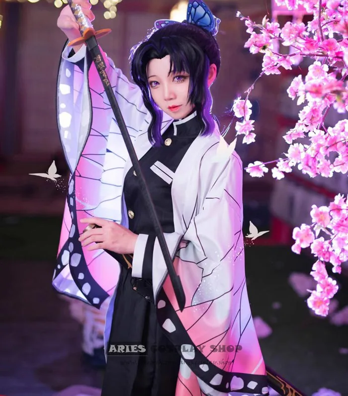 Kimetsu No Yaiba] Kochou Shinobu (Trùng trụ) costume + wig – Aries Cosplay  Shop