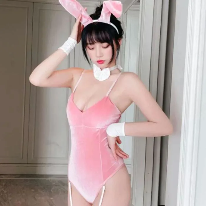 Đồ Ngủ Sexy Cosplay Nàng Thỏ Hồng NT24 Đáng Yêu - Gợi Cảm
