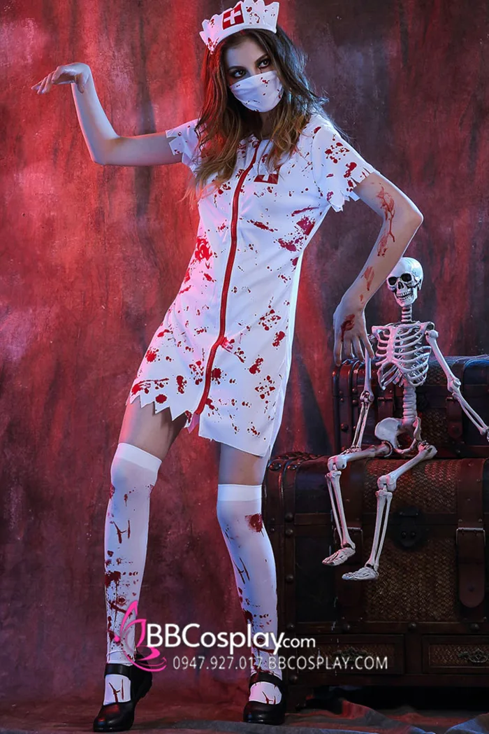 Thuê Đồ Y Tá Ma Halloween - Giá tốt