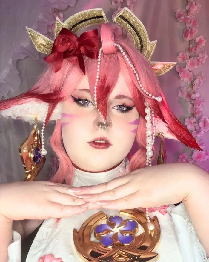 Custom Handmade Yae Miko Cosplay Wig – Moonlit By Grace