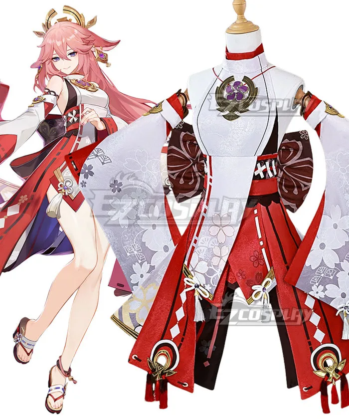 Genshin Impact Yae Miko Guuji Yae Premium Edition Cosplay Costume