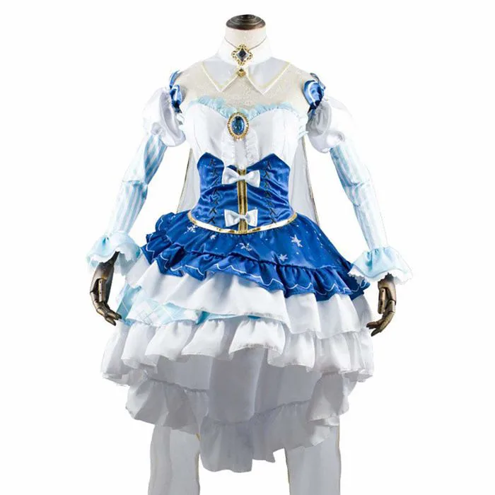 Mua S&C Live Hatsune Miku Cosplay Costume Setup, Snow Miku, Snow Princess Cosplay, Value 6-Piece Set, Volume Feel, Princess Dolphy Dream Dress 6-Piece Set, Cute Snow Princess with Cloak 2019 Snow Miku