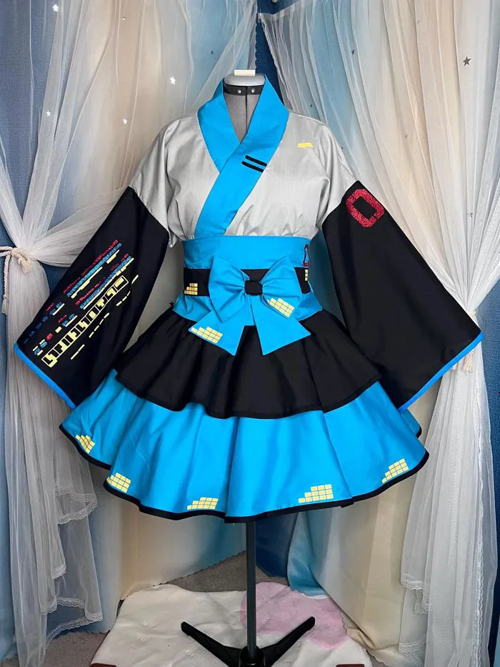 Miku Hatsune Vocaloid Cosplay Kimono Dress Lolita - Etsy Australia