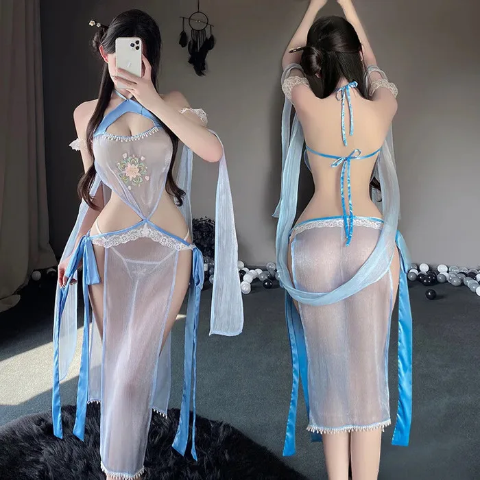 Sexy Lingerie Hanfu Cosplay Costume Elegant Chinese Bed Dance Hot Intimate Dress | eBay