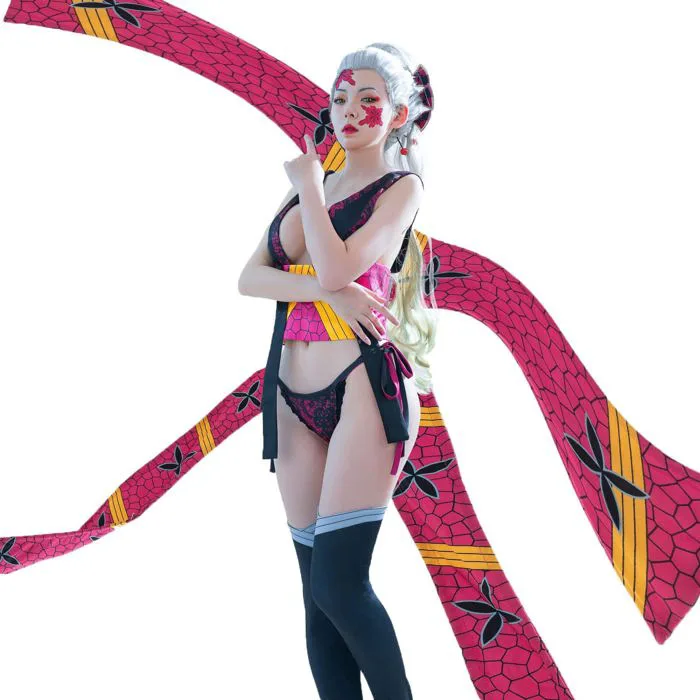 CR ROLECOS Daki Cosplay Costume Womens Daki Kimono Cosplay Adult Daki Outfit Full Set Anime Halloween Costume L - BigaMart