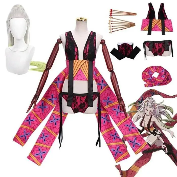 Anime Demon Slayer Daki Cosplay Costume Wig Headwear Kimetsu No Yaiba Sexy Uniform Girls Women Halloween Party Carnival Outfits Buy cheaply on Joom