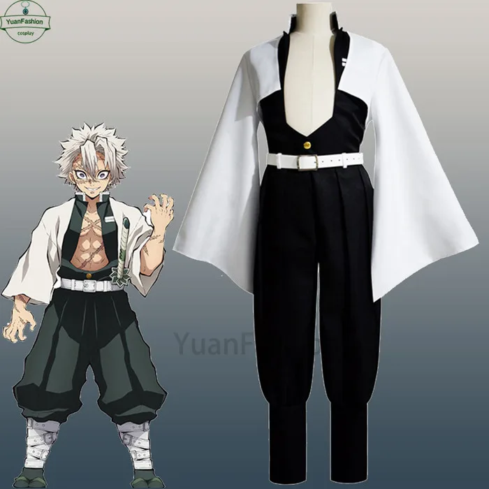 [Hàng có sẵn] Demon Slayer cosplay Shinazugawa Sanemi cosplay Trang phục Anime cho Halloween Phục hồi hoàn hảo