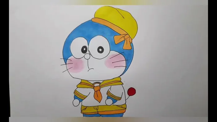 Vẽ Doraemon so cute/ draw doraemon/vẽ nhân vật truyện tranh/hoạt hình/ Ngọc NguyễnTV