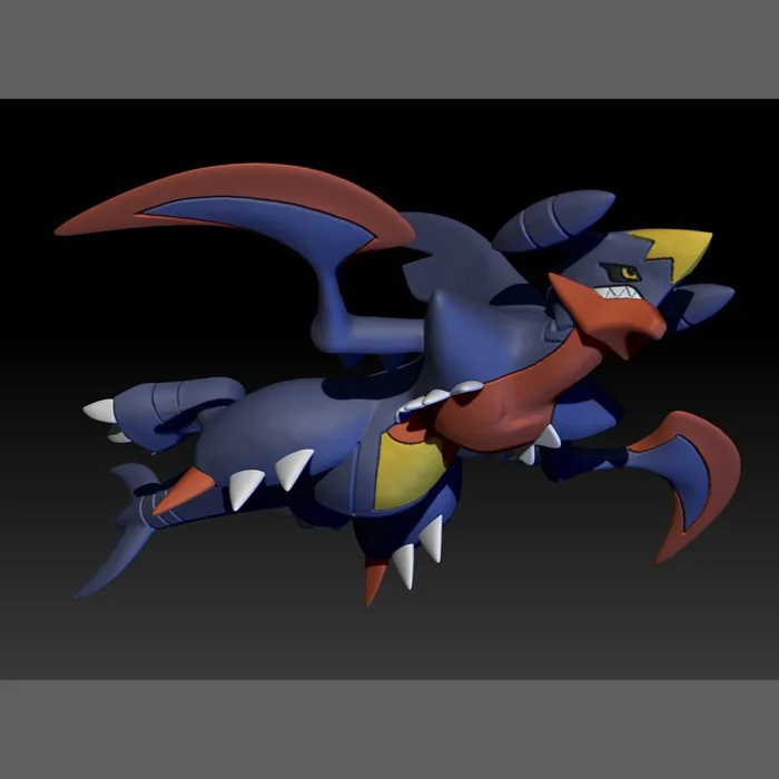 🐉 Pokemon Garchomp Mega Evolution・ STL File for 3D printing・Cults