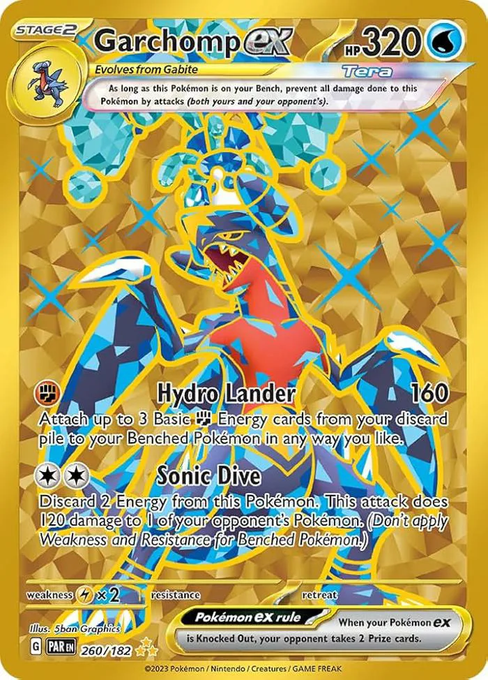 Pokemon -Garchomp ex 260/182 - Paradox Rift - Hyper Rare - Gold Foil - Single Card : Amazon.ae: Toys
