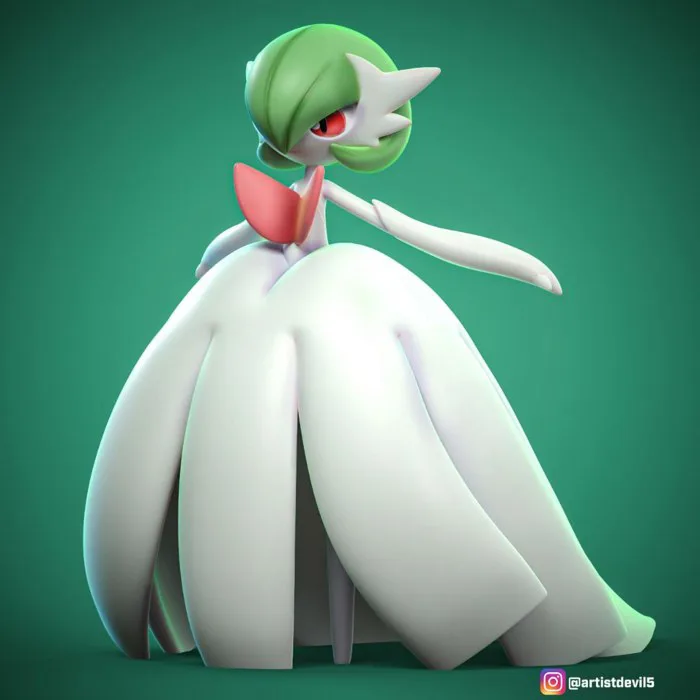 Mô hình Pokemon thủ công in 3d: Mega Gardevoir