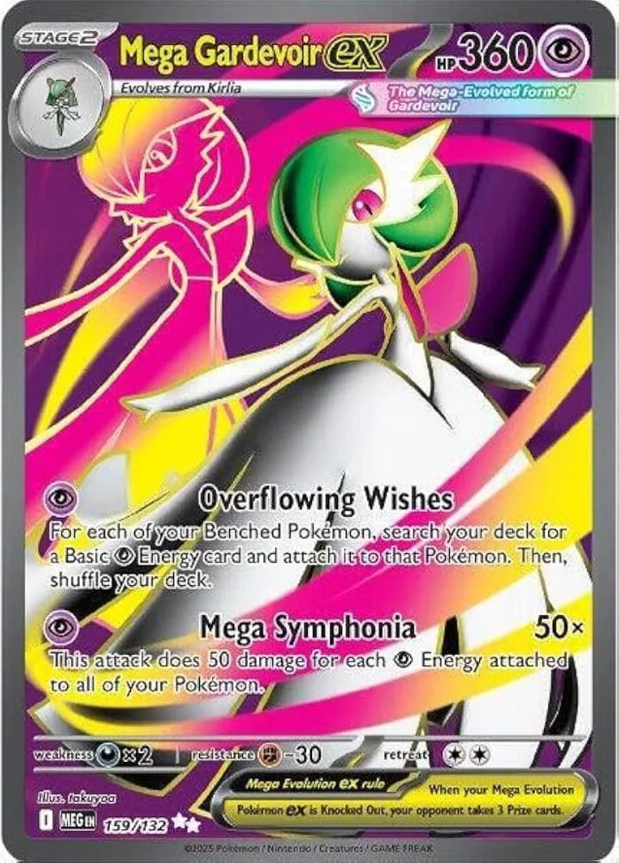 Pokemon - Mega Gardevoir ex - 159/132 - ME01: Mega Evolution (MEG) - Ultra Rare - Full Art - Single Card: Buy Online at Best Price in UAE - Amazon.ae