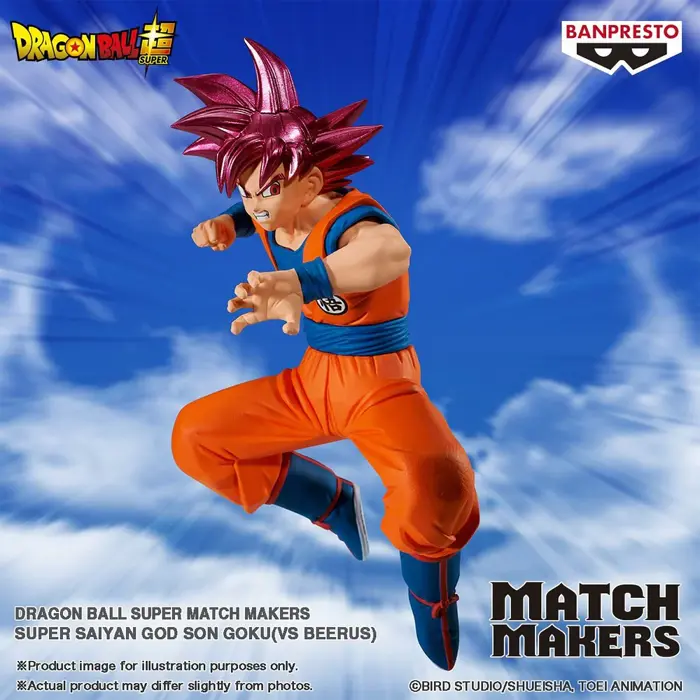 Mô hình Dragon Ball Z Match Makers - Super Saiyan God Son Goku (Vs Beerus)  Banpresto - BANDAI