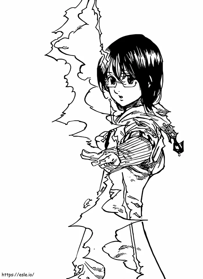 Gowther From The Seven Deadly Sins coloring page | ESLE