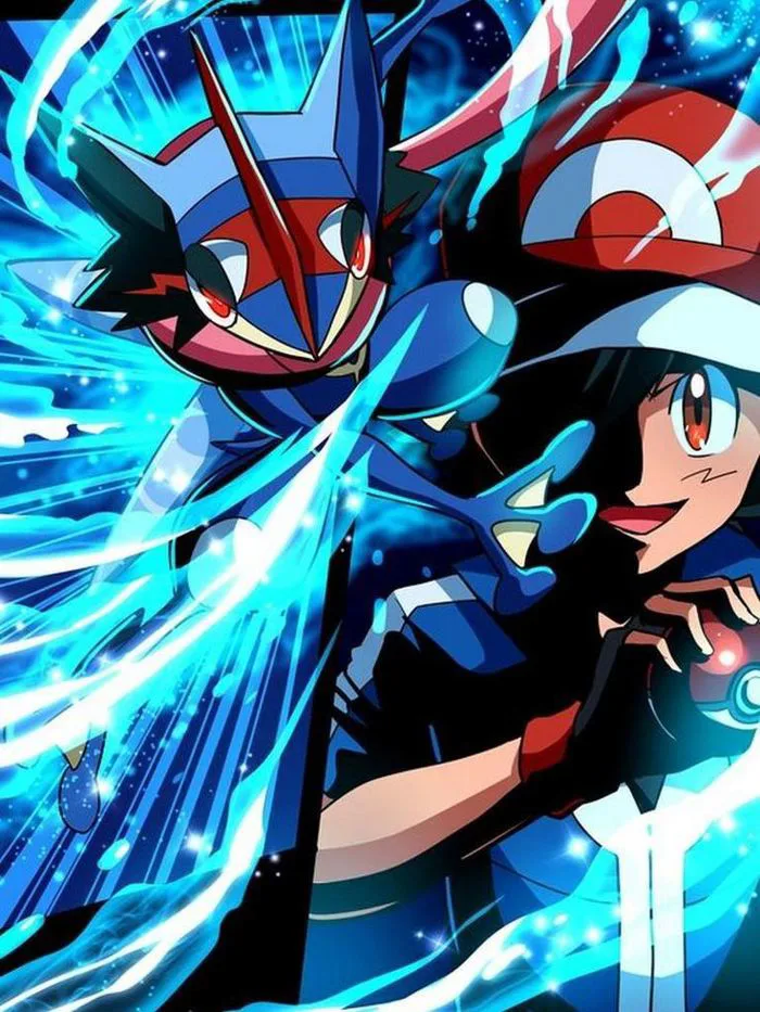 Greninja Wallpaper featuring Ash and Ash Ketchum | Nghệ thuật anime, Hình nền, Gekkouga
