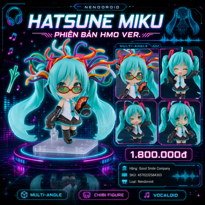 Mô Hình Nendoroid Hatsune Miku Phiên Bản HMO Ver - Neko Chin Shop - Mô Hình, Phụ Kiện, Thẻ Bài Anime Chính Hãng