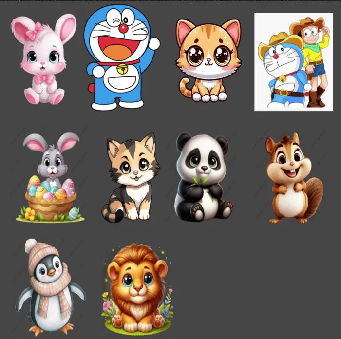 Hình ảnh chibi các loài động vật cute dễ thương | VIPcorel.com - Thư viện mẫu thiết kế đồ họa CorelDRAW (CDR).
