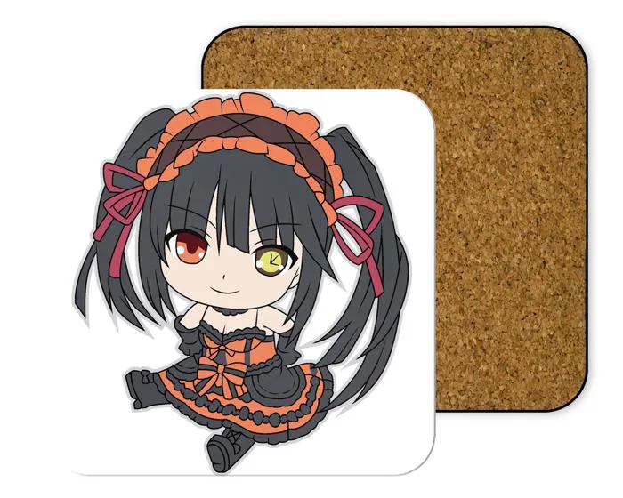 Kurumi Tokisaki Chibi Coasters - Coasters | Nurd Tyme — Nurdtyme LLC