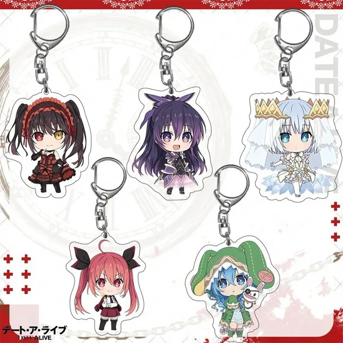 Móc khóa Anime Date A Live Acrylic Chibi Kurumi Tokisaki Tohka Yoshino Origami trang trí balo túi xách làm quà tặng sưu | Shopee Việt Nam