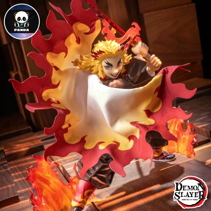 Áo Choàng Vải Kyojuro Rengoku Demon Slayer Phụ Kiện Trang Phục Hỗ Trợ Tạo Dáng Mô Hình