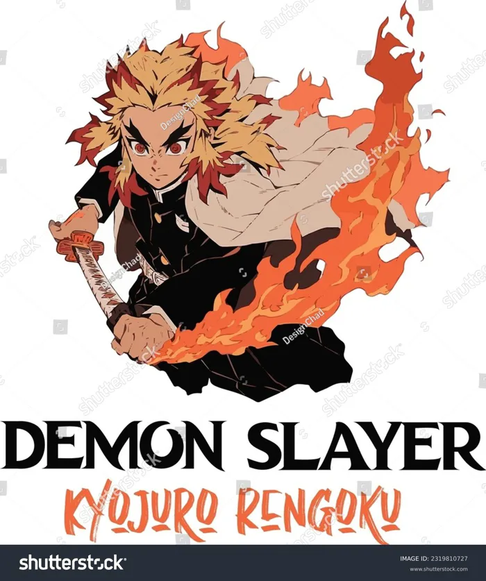 Kyojuro Rengoku Flame Hashira Demon Slayer: Vector có sẵn (miễn phí bản quyền) 2319810727 | Shutterstock