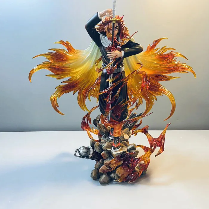 H30cm Demon Slayer Rengoku Kyojuro Figure - Collectible Anime GK Statue Model | eBay