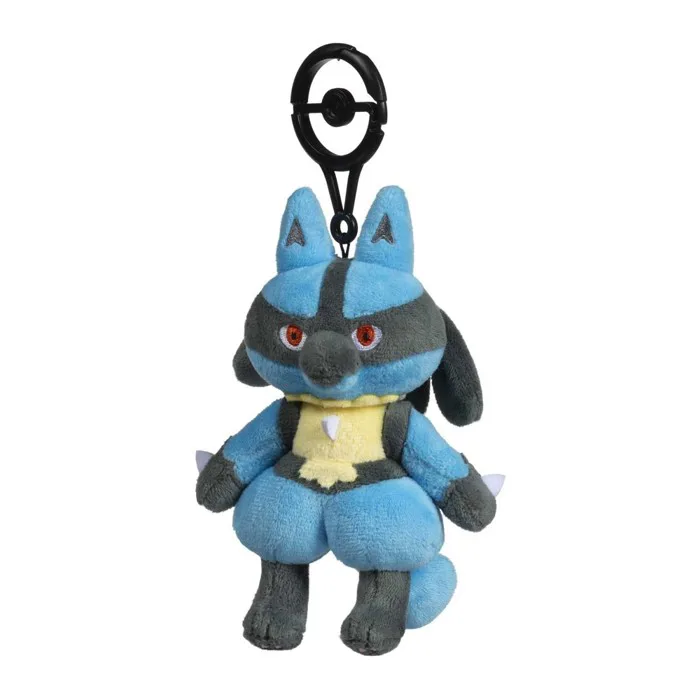 Lucario Practice Makes Perfect Posable Plush Key Chain | Pokémon Center Official Site
