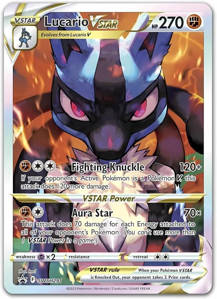 Pokémon - Lucario VSTAR -SWSH291 - Promo Black Star - Full Art : Amazon.ae: Toys