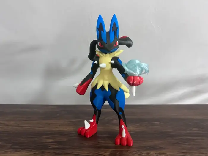 Mô hình Mega Lucario 3D – Aura Sphere – mô hình Pokémon cao 27,5cm - Giftstore.vn