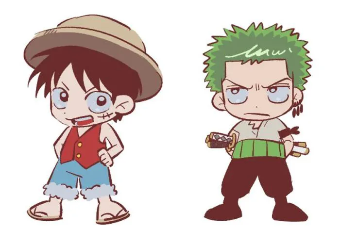 Chibi Luffy & Zoro của soko1yo trên Twitter (Tui không chịu gọi nó là X) : r/MemePiece
