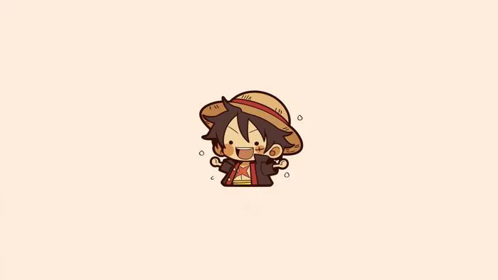 Luffy Chibi Style - One Piece Anime Wallpaper 4K for Desktop ID:14074