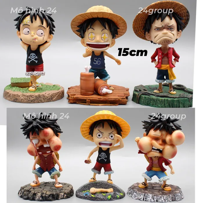[15CM] Mô hình tượng đồ chơi Monkey D Luffy Chibi có base đẹp TRONG anime đảo hải tặc fig figure one piece