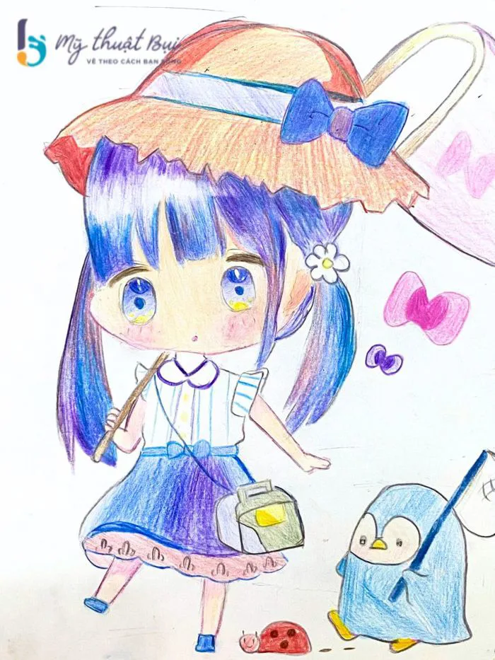 Hướng dẫn cách vẽ chibi nữ đơn giản siêu dễ thương