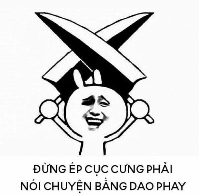 Tuyển tập những hình ảnh meme cầm dao đầy hài hước và đậm chất lầy lội