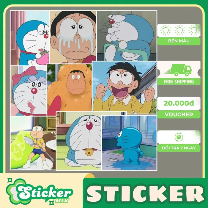Bộ 70 hình dán MEME DORAEMON hoạt hình dễ thương trang trí bàn học, sổ  tay,...s489 | Shopee Việt Nam
