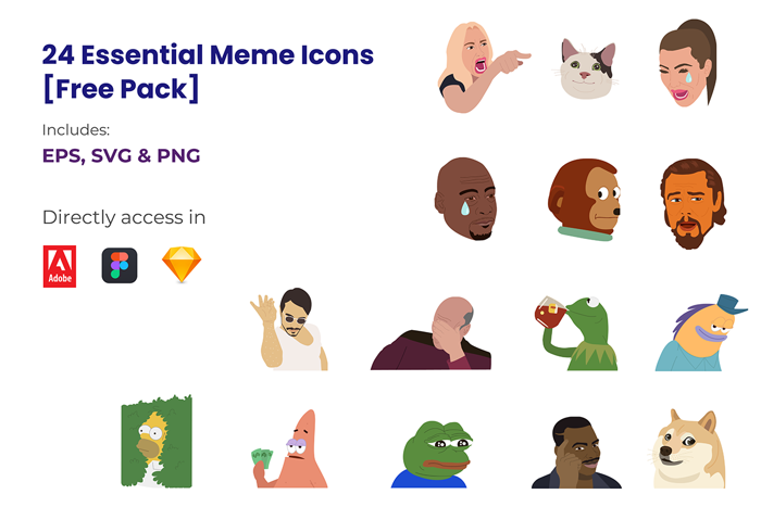 24 Essential Meme Icons – Free Design Resources