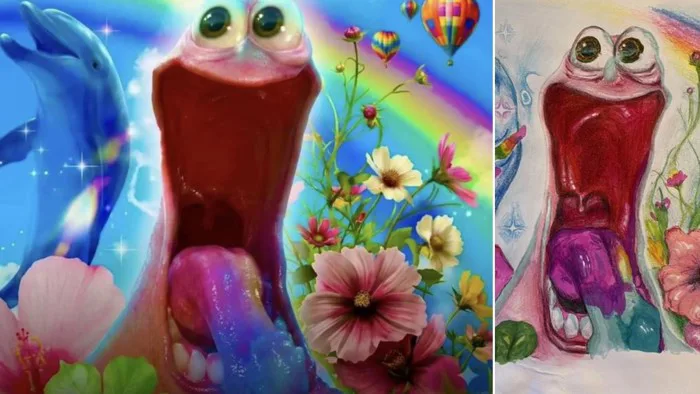 What Is The 'Geeked Patrick' Meme? TikTok's Viral 'Happy Pink Creature'  Reaction... | Know Your Meme