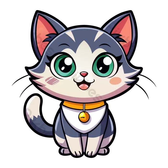 Tải miễn phí Chú Mèo Chibi đáng Yêu Với đôi Mắt Lấp Lánh Công cụ đồ họa | EPS chuyên nghiệp - Pikbest