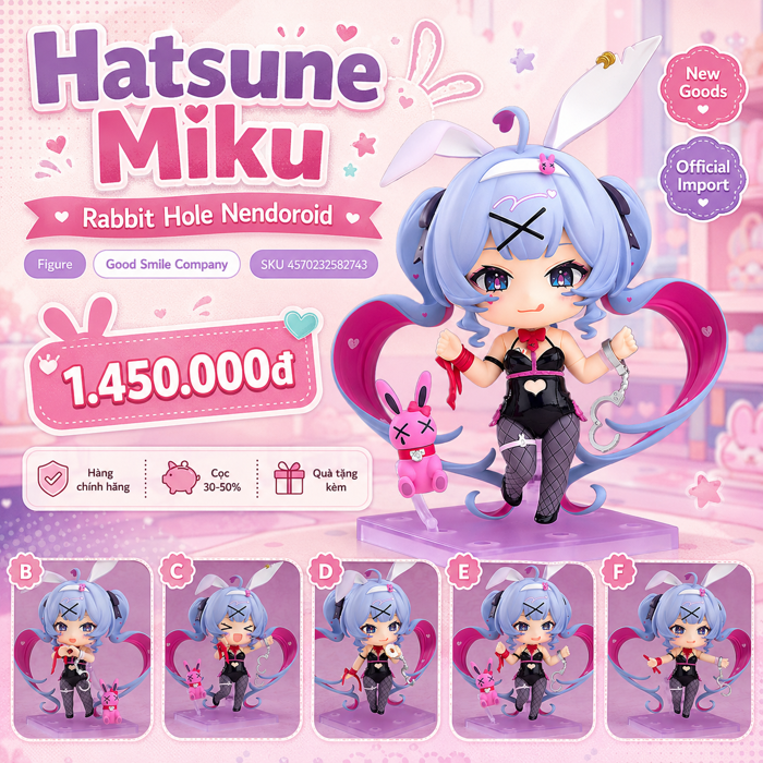 Mô Hình Chibi Nendoroid Hatsune Miku Phiên Bản Rabbit Hole Vocaloid Character Vocal Series 01