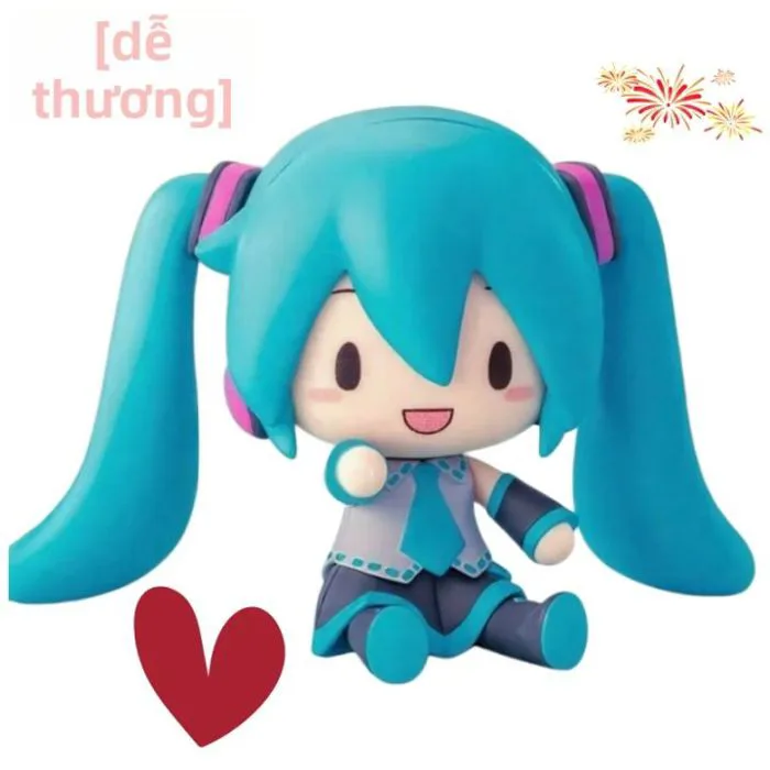 Bandai | Hatsune Miku Chibi Anime Hình Dễ Thương Trang Trí Bàn Làm Việc Unisex PVC Sưu Tập Bandai Phiên Bản Đầu Tiên Sẵn Sàng Giao Hàng Quà Tặng Cho Bạn Bè |