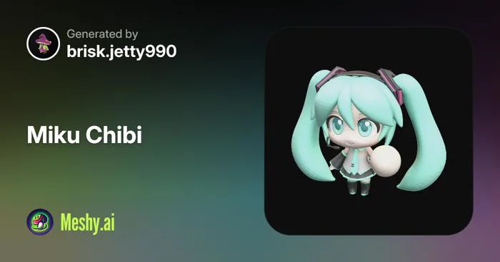 Miku Chibi – Tải xuống mô hình 3D miễn phí | Meshy