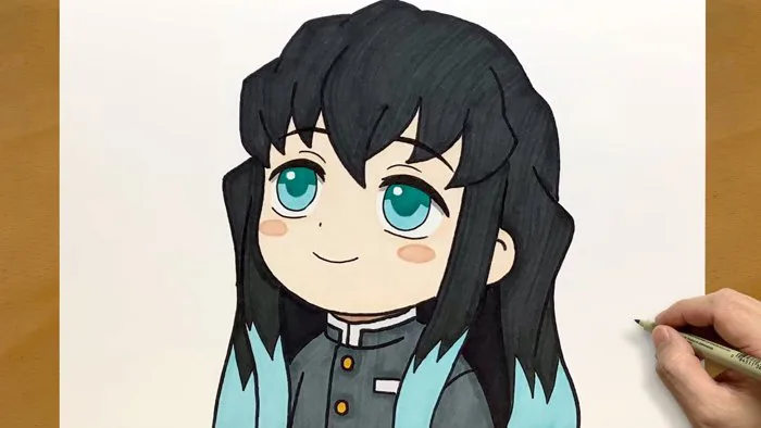How to Draw Muichiro Chibi | Demon Slayer Art Tutorial