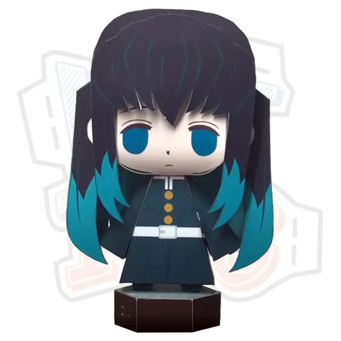 Mô hình giấy Anime Chibi Muichiro Tokito - Demon Slayer (Kimetsu no Yaiba) + kit mô hình hộp trang trí Kit In Trên Giấy A4 160Gsm Mực Dầu Không Phai & Kháng
