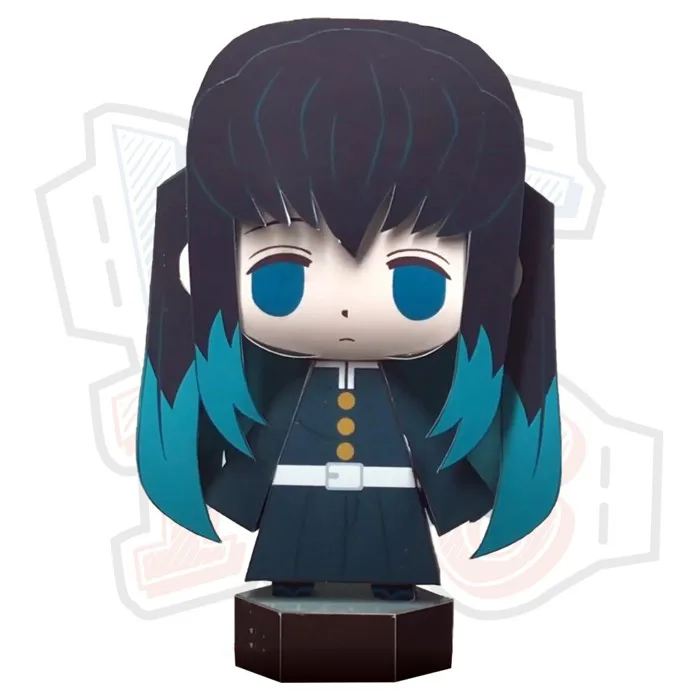 Mô hình giấy Anime Chibi Muichiro Tokito - Demon Slayer (Kimetsu no Yaiba) + kit mô hình hộp trang trí | Shopee Việt Nam