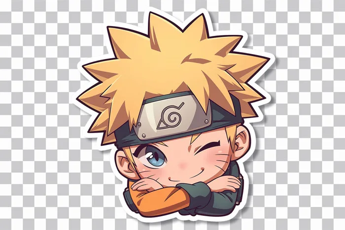 Naruto Chibi Wink PNG Sticker - Free Download Naruto Clipart