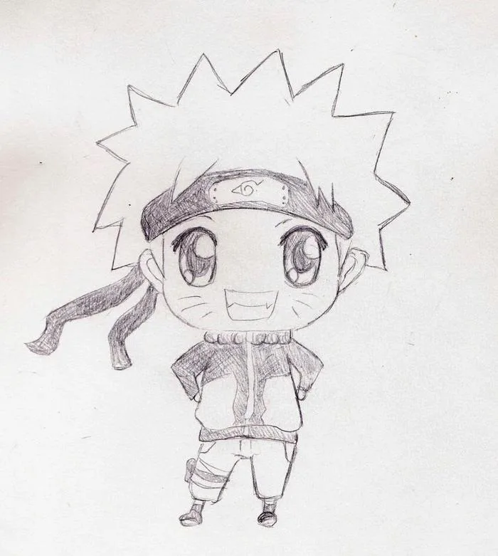 Naruto Chibi vẽ tay - Trông cưng lắm đúng không : r/Naruto