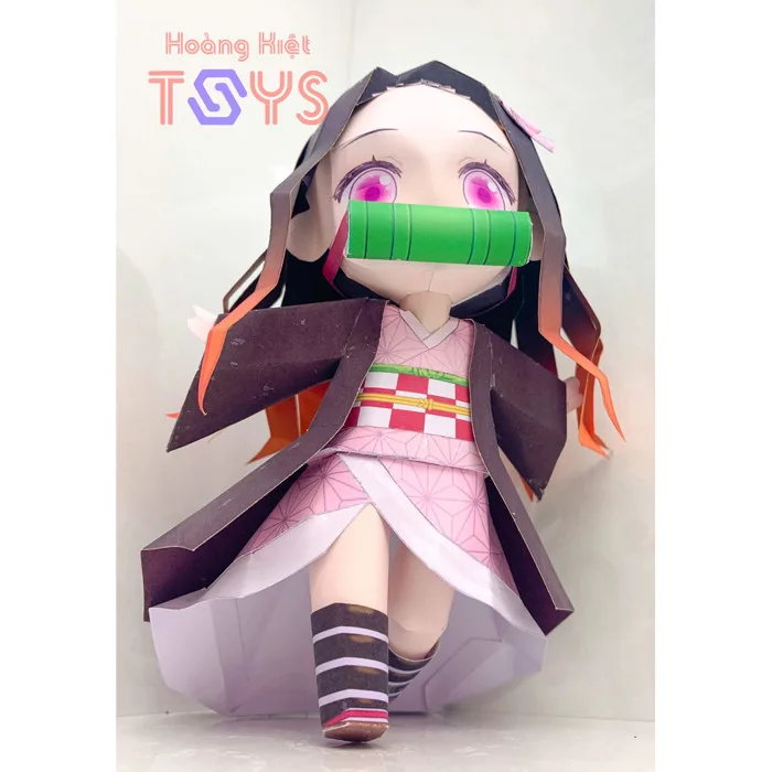 Mô hình giấy anime girl nhân vật chibi Nezuko Kamado Ver.4 [Demon slayer/Kimetsu no Yaiba]