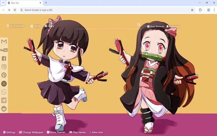 Demon Slayer Nezuko Chibi Wallpaper New Tab - Cửa hàng Chrome trực tuyến Demon Slayer Nezuko Chibi Wallpaper New Tab - Cửa hàng Chrome trực tuyến