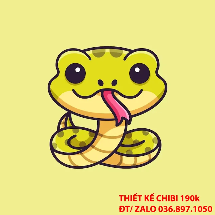 MẪU THIẾT KẾ LOGO CHIBI CON RẮN